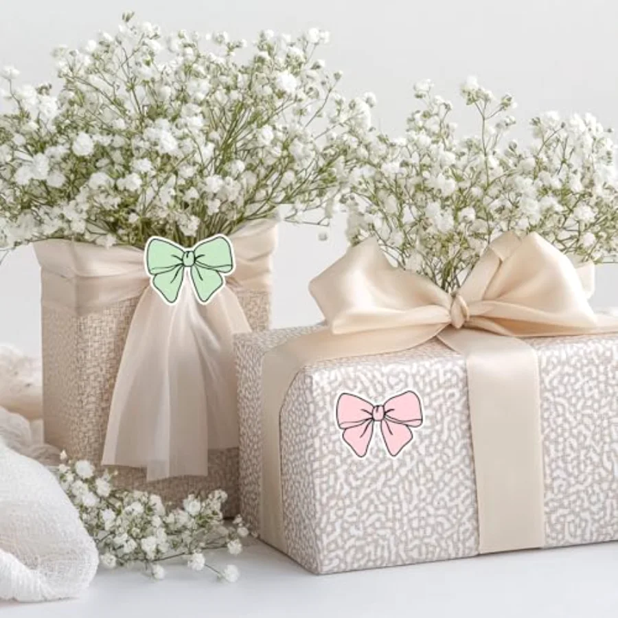 504Pcs Colorful Bow Stickers Pastel Color Coquette Bow Self-Adhesive, view 4