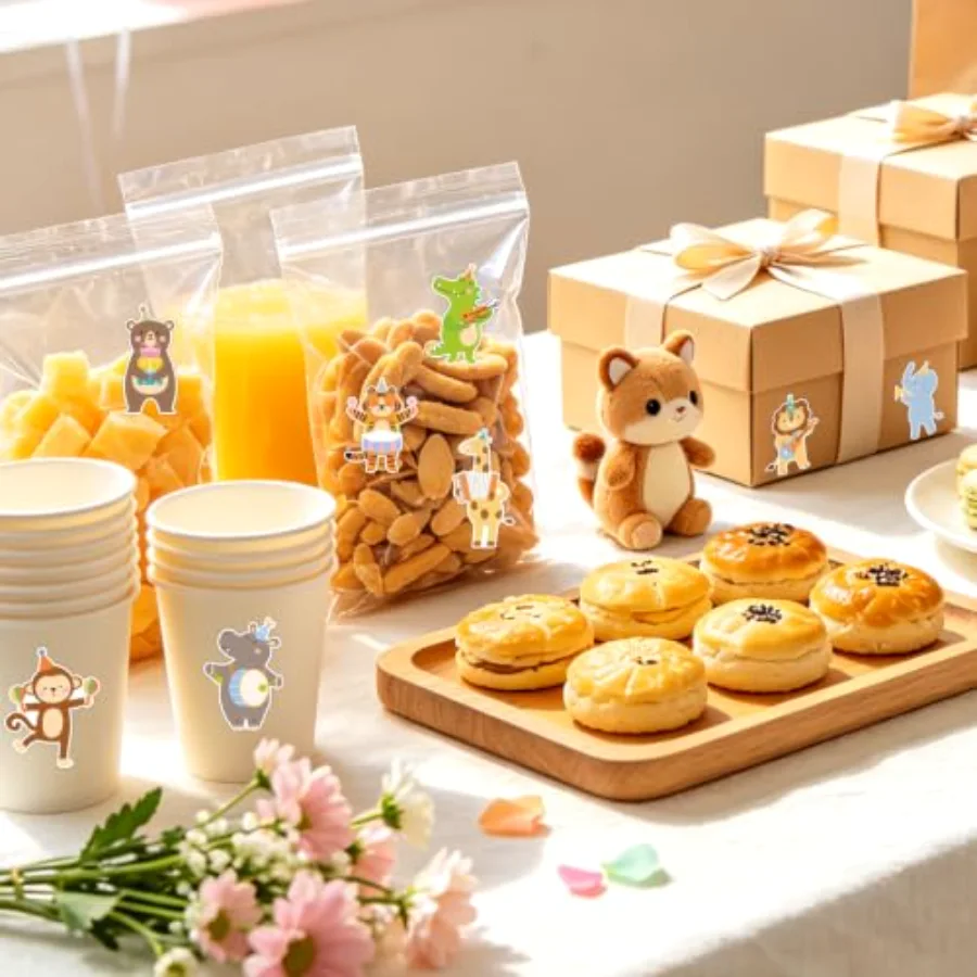 500Pcs Animal Parade Sticker Roll Cartoon Zoo Animal Stickers, view 4