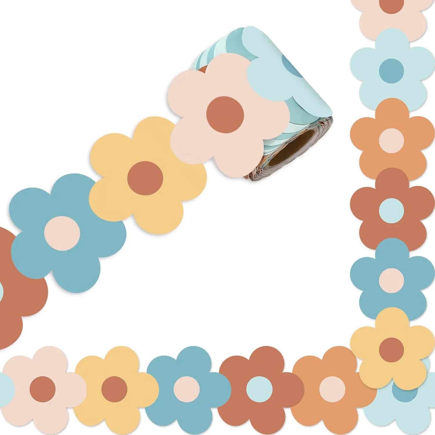 32.8 Ft Boho Flower Bulletin Board Borders