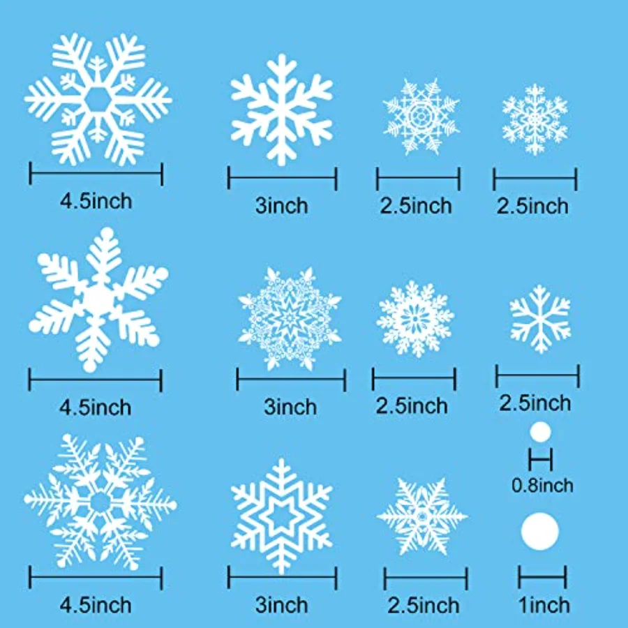 108Pcs Christmas Peppermint Floor Decals Candy Snowflake Stickers Xmas, view 3