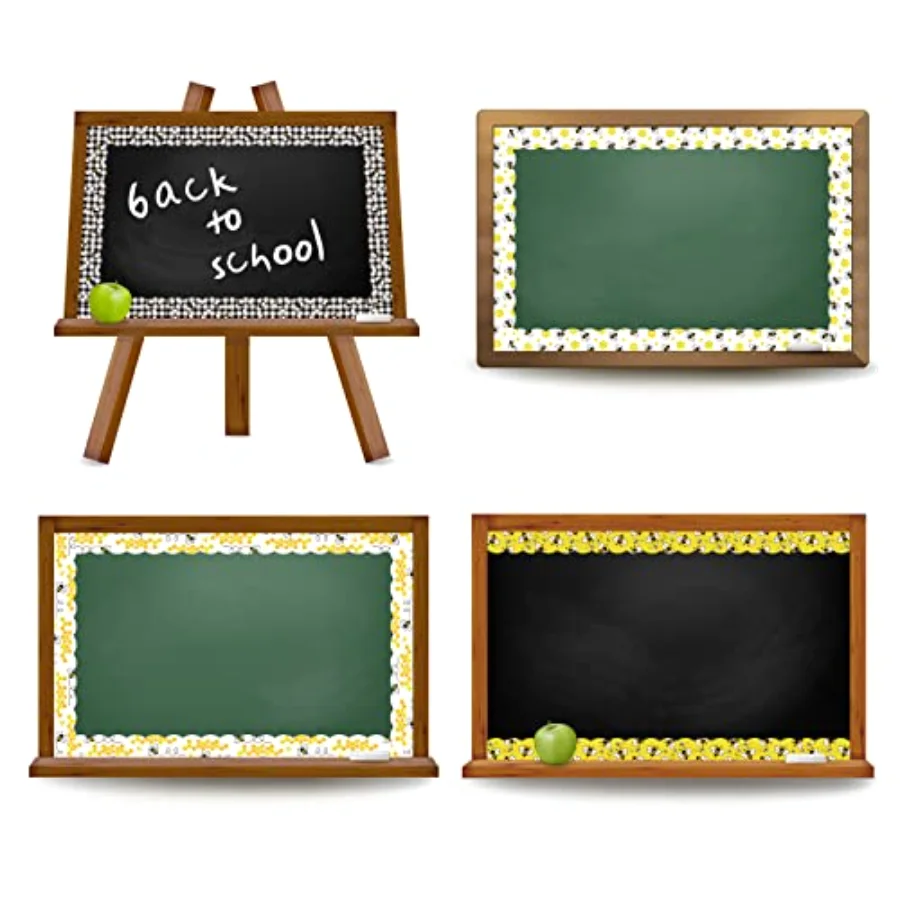 69Ft Bee Bulletin Board Borders Black Yellow (VZRG), view 4
