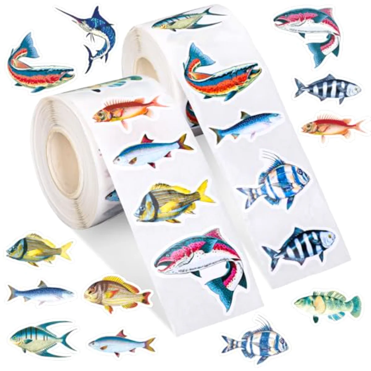 1000 Pcs Realistic Ocean Fish Stickers Under the Sea Creature
