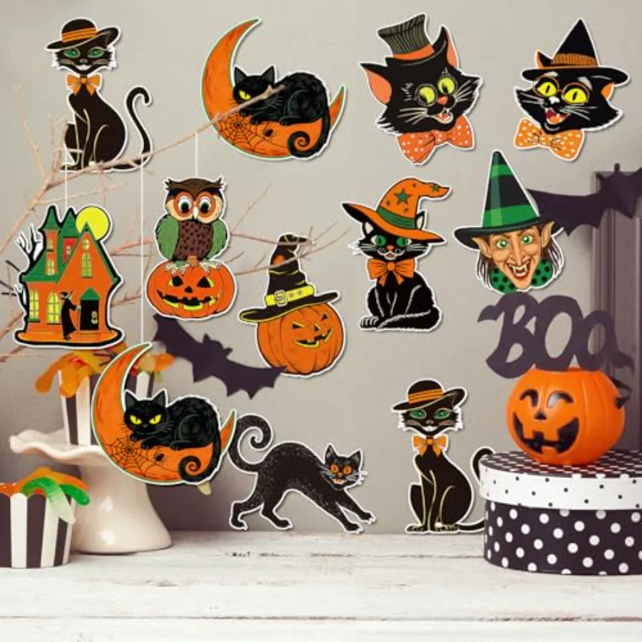 40Pcs Vintage Halloween Cutouts, view 3