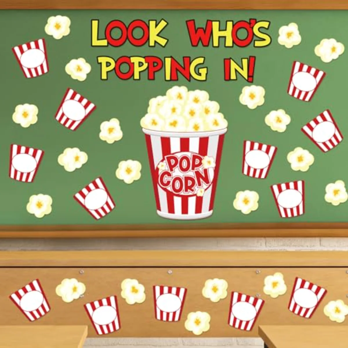 77Pcs Popcorn Bulletin Board Decorations Popcorn Bucket Cutouts Movie