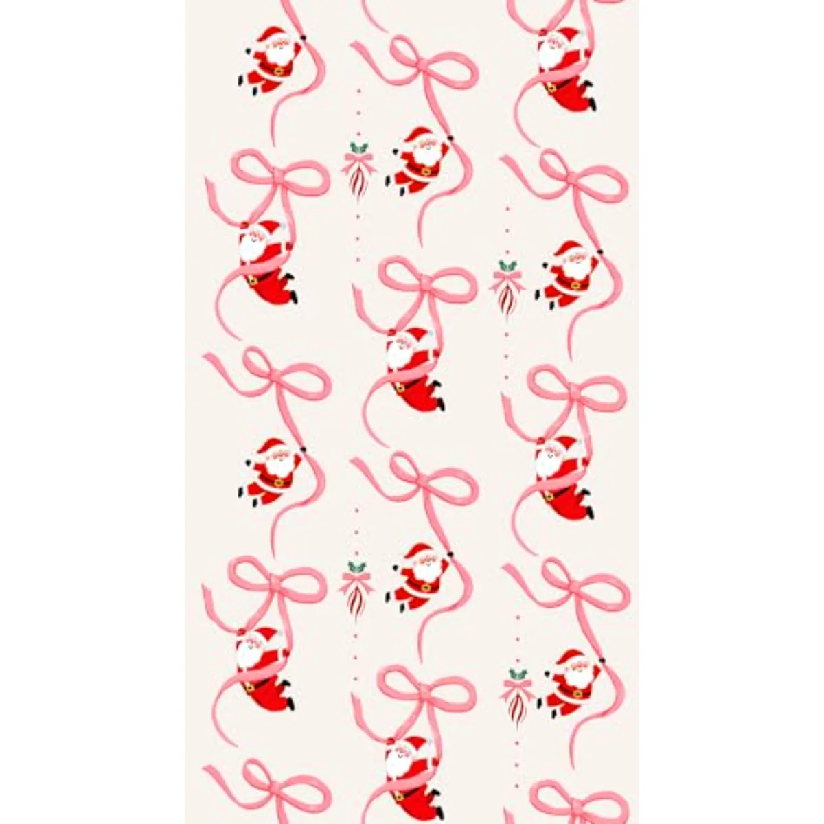 50 Pcs Christmas Bow Santa Guest Paper Napkins Pink Claus Disposable