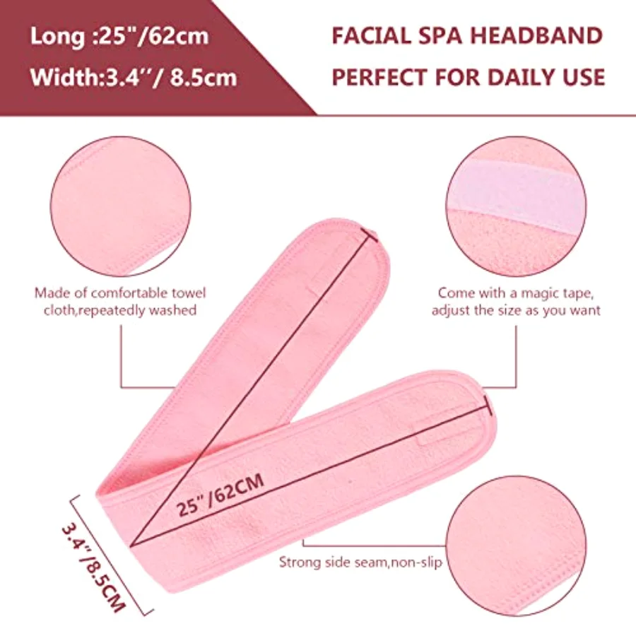 Spa Facial Headband Make Up Wrap Head Terry (BW6D), view 2