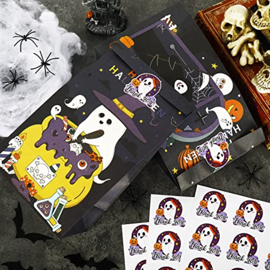 225Pcs Halloween Stickers Funny Small Business Thank You Sticker Cute, view 4