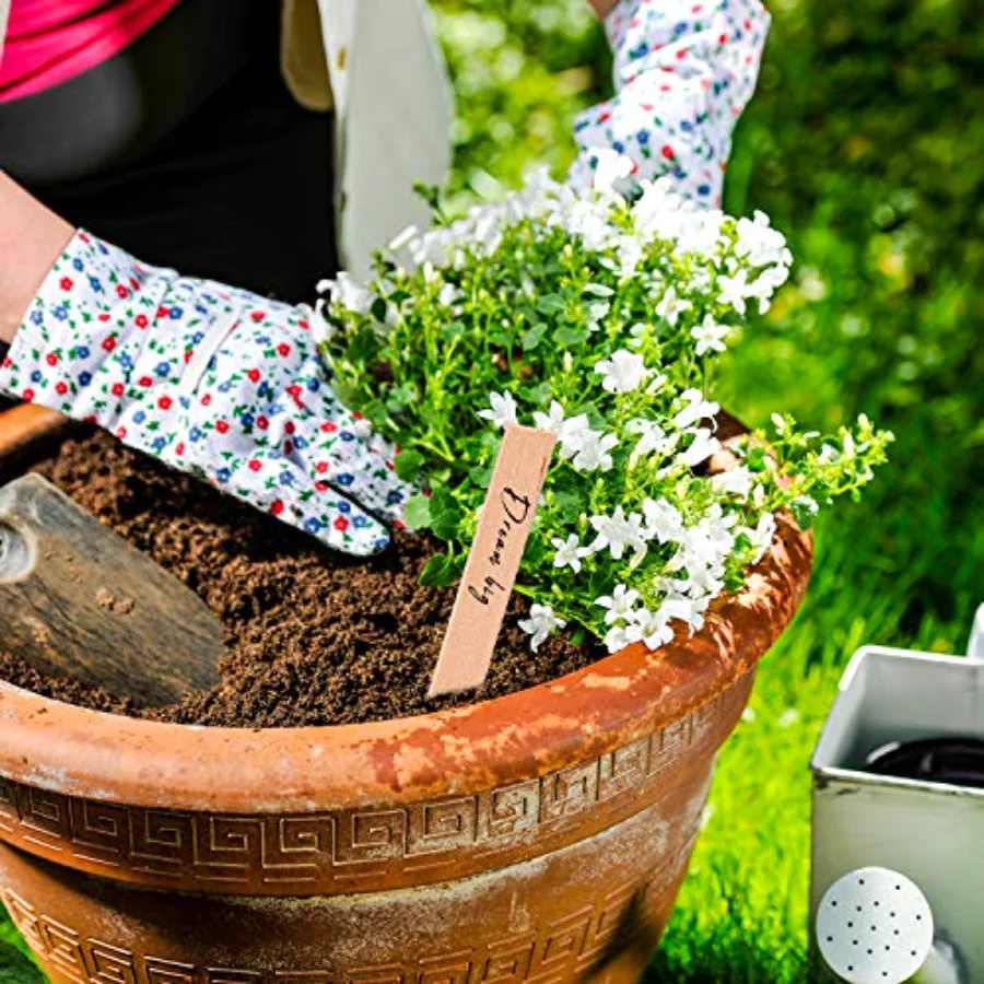 100Pcs Wooden Plant Labels Pointed Wooden Garden Markers Waterproof Plant, view 4