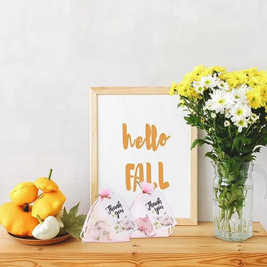 24 Set Fall Pumpkin Baby Shower Party Favors Pink Little Pumpkin Key, view 4