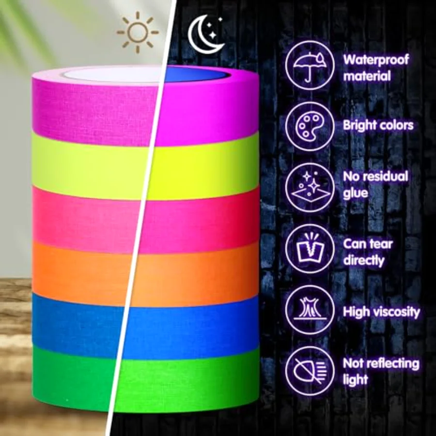 6 Neon Colors Gaffer Cloth Tape, view 3