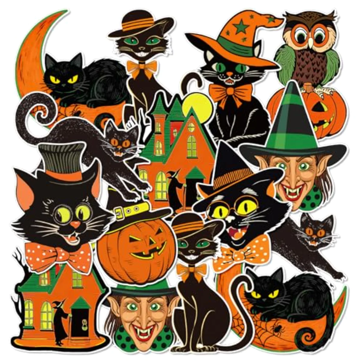 40Pcs Vintage Halloween Cutouts
