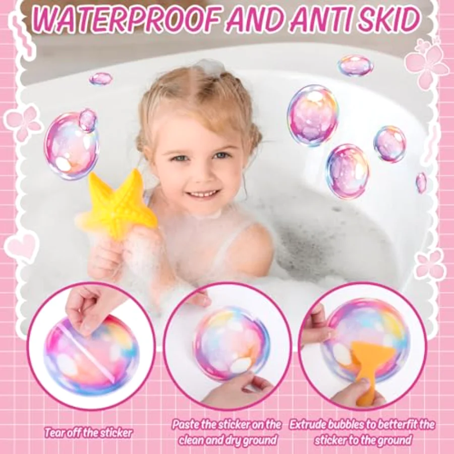 30Pcs Bubble Non Slip Bathtub Stickers Under The Sea Cartoon Bubble Safety, view 4