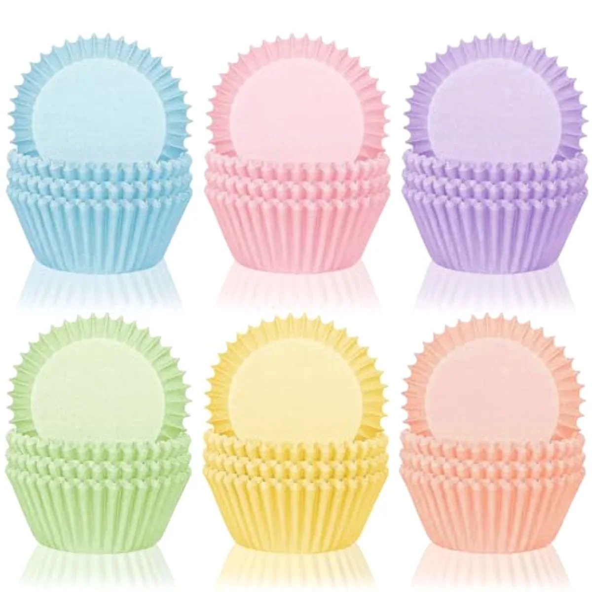 300Pcs Colorful Cupcake Liners Pastel Color Cupcake Wrappers Baking Cup