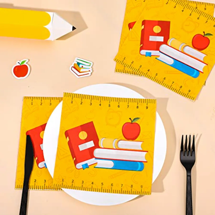 80 Pack Back to School Paper Napkins 6.5 x (97ZY), view 3