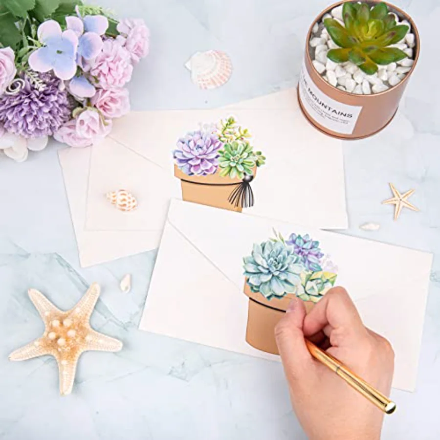 120 Pcs Summer Back to School Succulent Name Tag Stickers 12 Designs, view 3