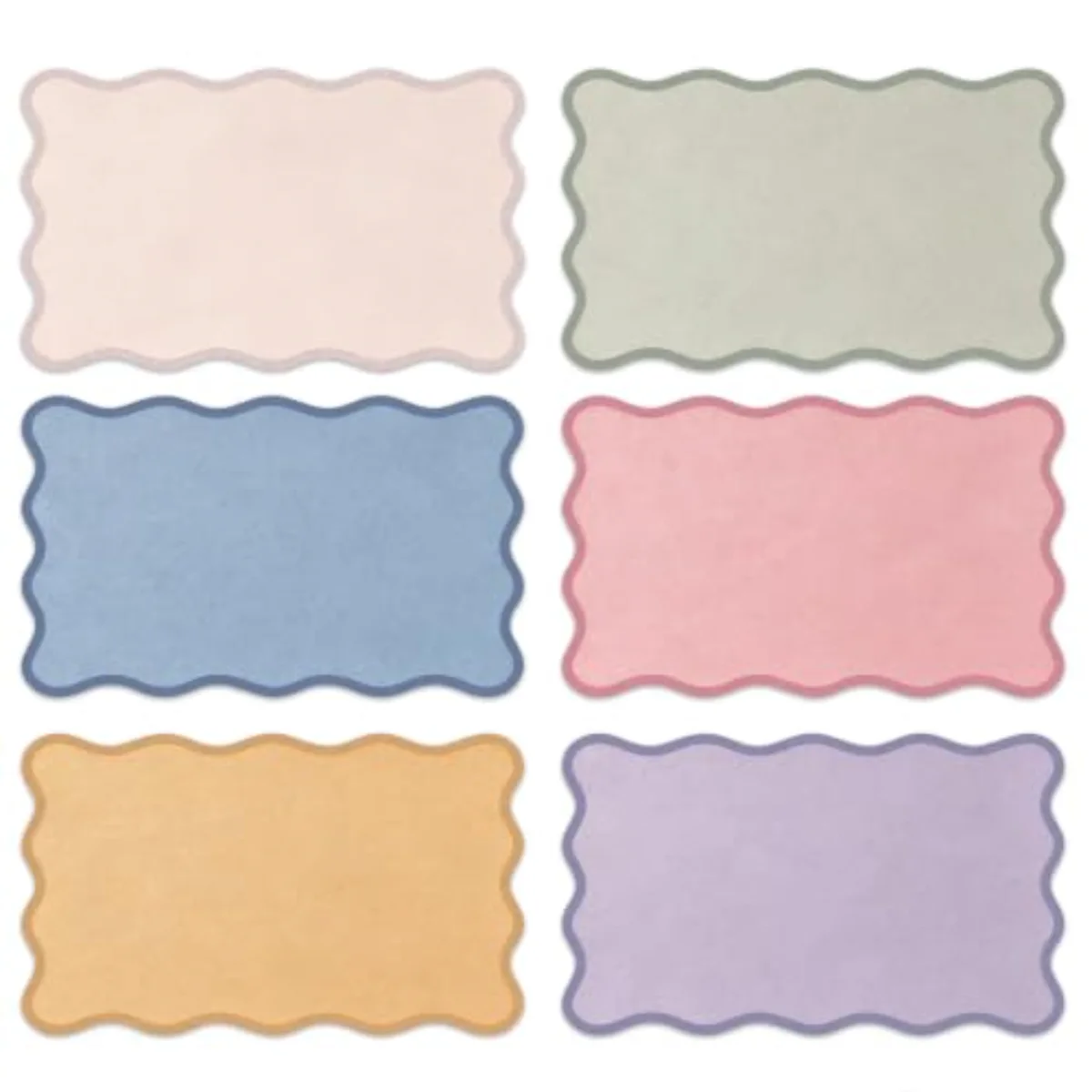 120Pcs Scalloped Index Cards