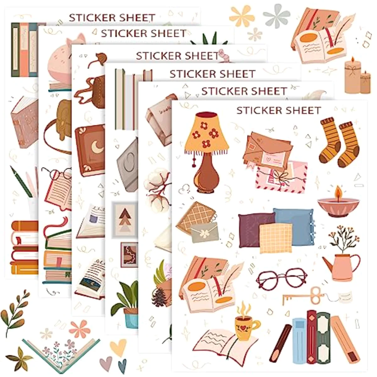 30 Sheet Reading Journal Scrapbook Sticker Decals Memories Decorative