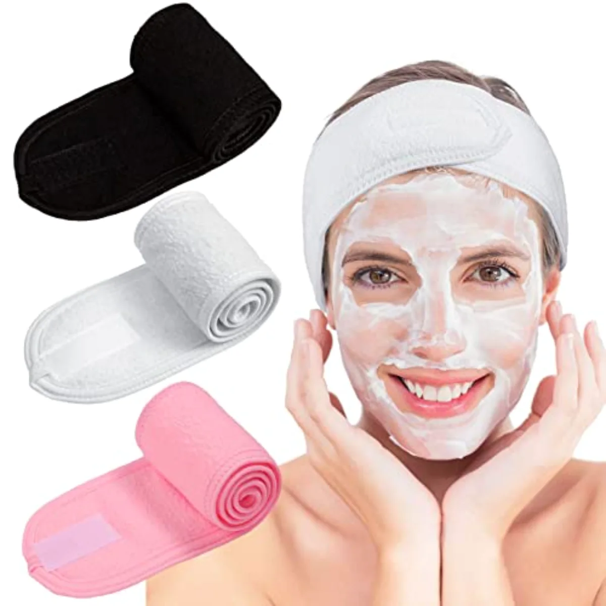 3Pcs Spa Facial Headband Make Up Wrap Head (9Q19)