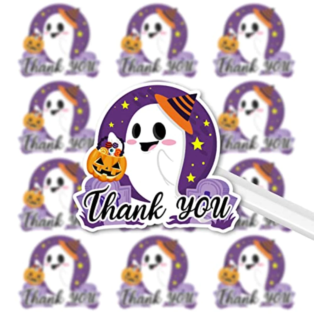 225Pcs Halloween Stickers Funny Small Business Thank You Sticker Cute