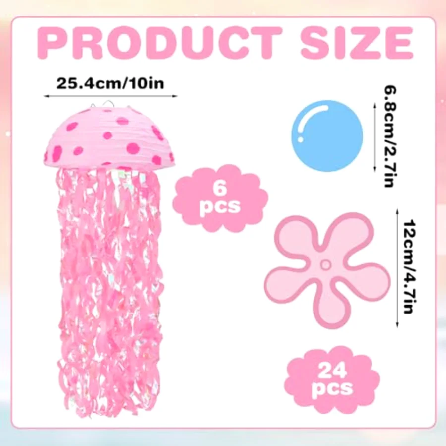 30 Pcs 10 Inch Cartoon Sponge Themed Birthday Party Decoration Jellyfish, view 2