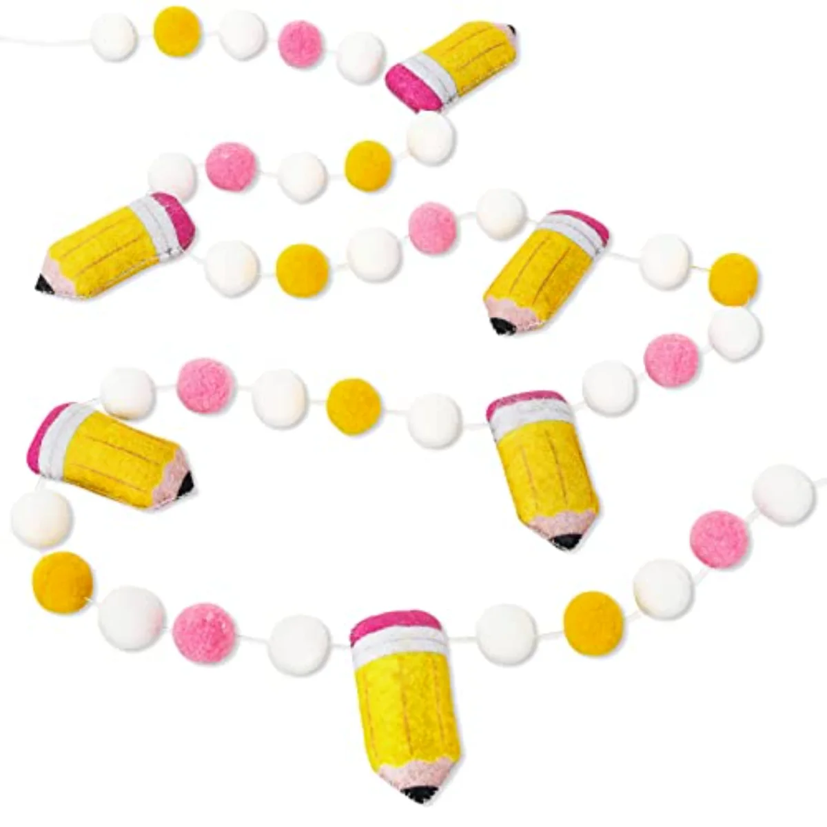 Back to School Felt Pom Banner Decoration