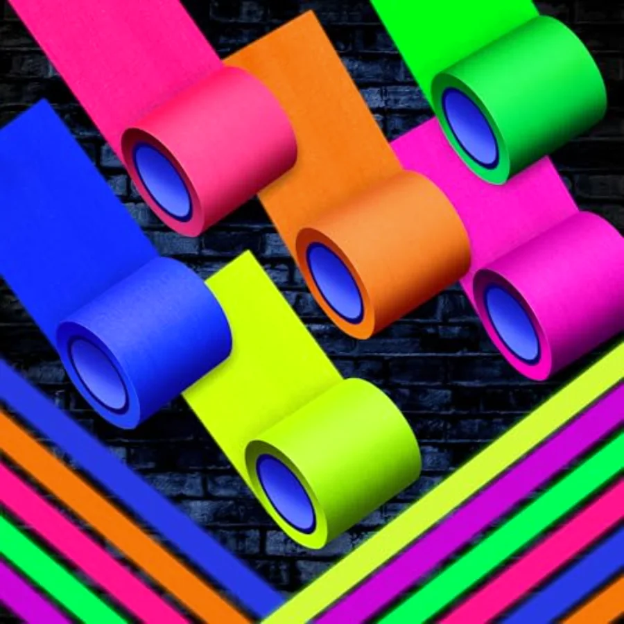 6 Colors Neon Gaffer Cloth Tape Fluorescent (X4Z9), view 4