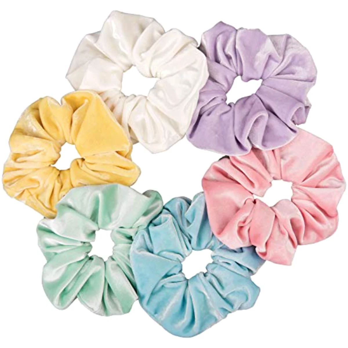 Pastel Hair Scrunchies Large Velvet Elastic Scrunchy Bobbles Ice Cream
