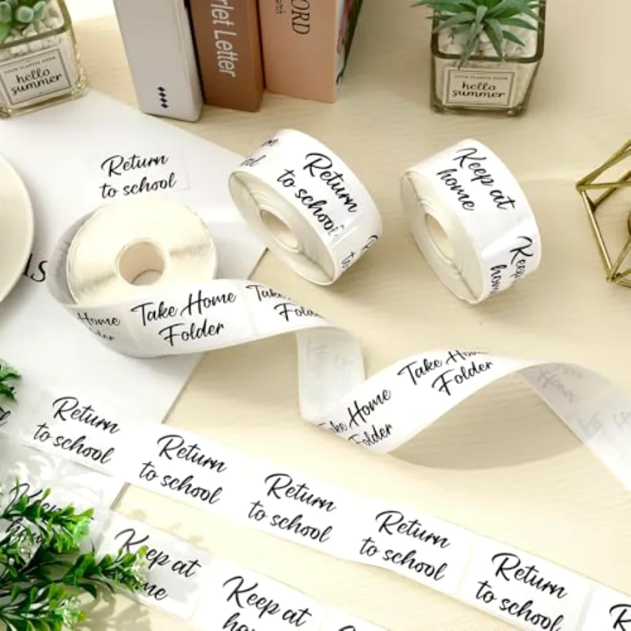 3 Rolls 1500Pcs Student Homework Folder Labels Thermal Printed Labels Take, view 3