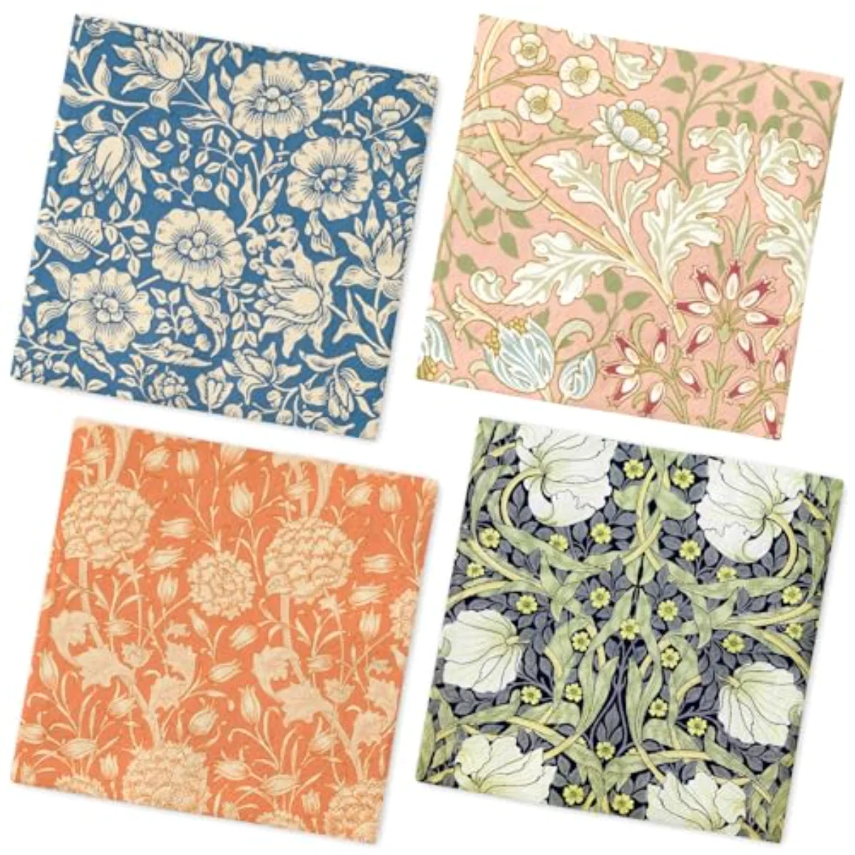 50Pcs Vintage Floral Paper Napkins