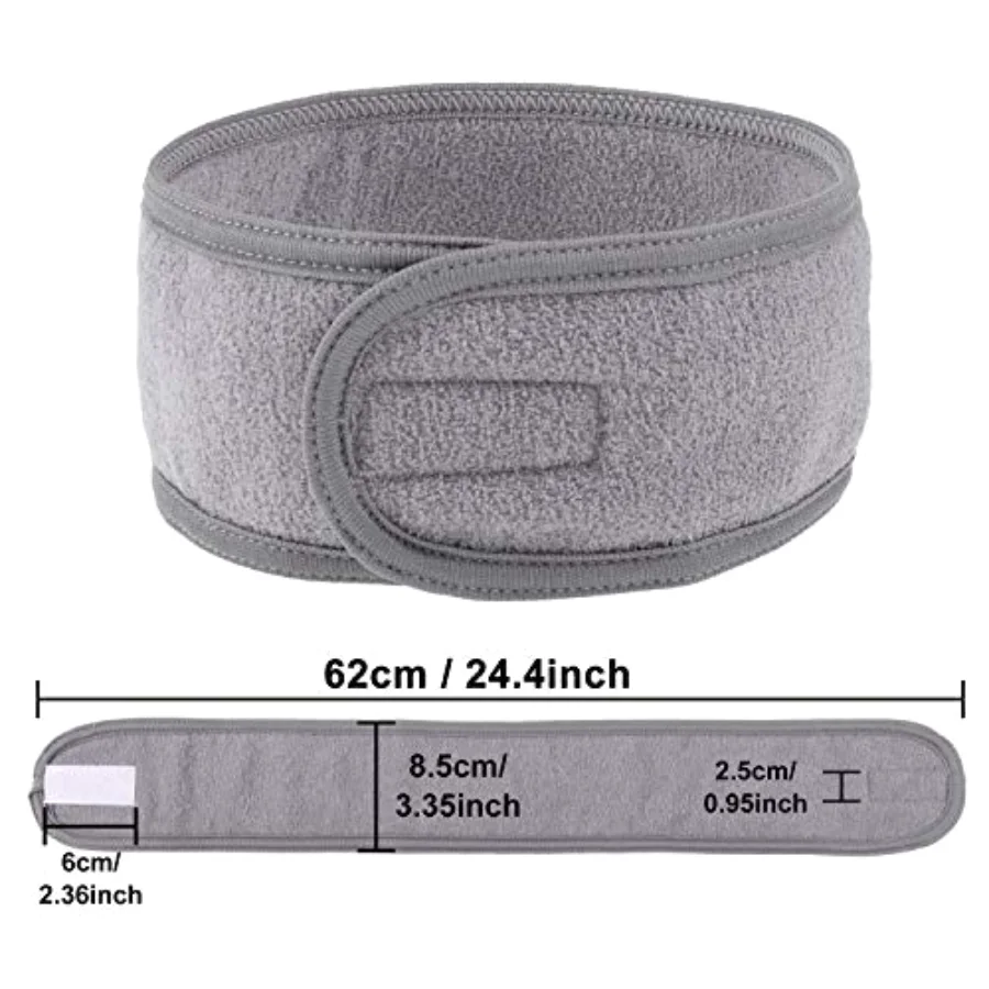 Spa Facial Headband Head Wrap Terry Cloth Headband 4 Counts Stretch Towel, view 2