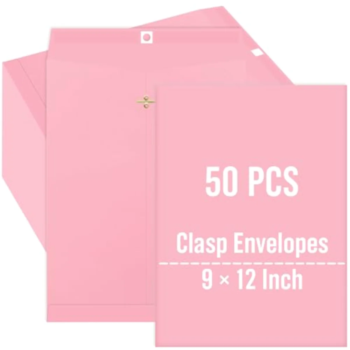 50Pcs 9 x 12 Inch Light Pink Clasp Envelopes Catalogue Letter Envelopes