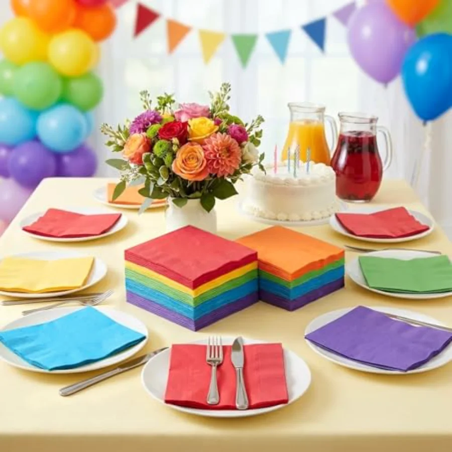 240Pcs Gay Pride Day Cocktail Napkin Rainbow Disposable Paper Napkins 2, view 3