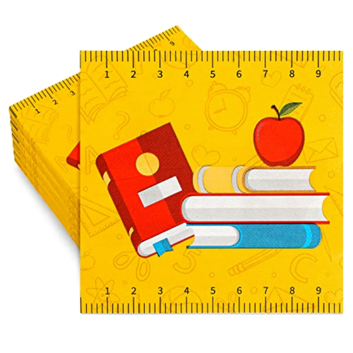 80 Pack Back to School Paper Napkins 6.5 x (97ZY)