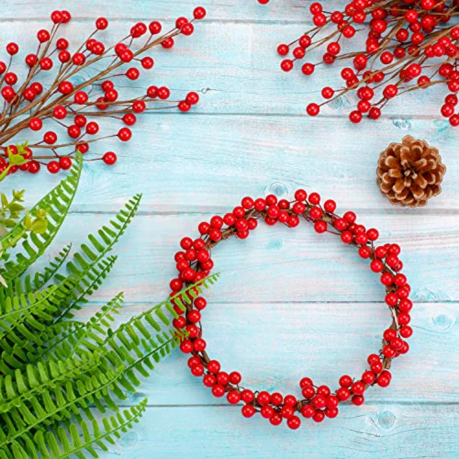 Christmas Red Berry Twig Stem, view 4