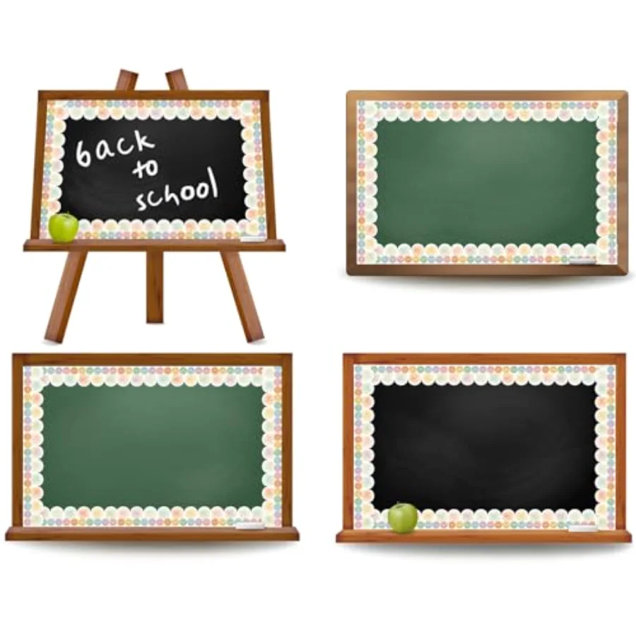 32.8 Ft Preppy Pastel Smile Face Bulletin Board Borders Colorful Firework, view 3