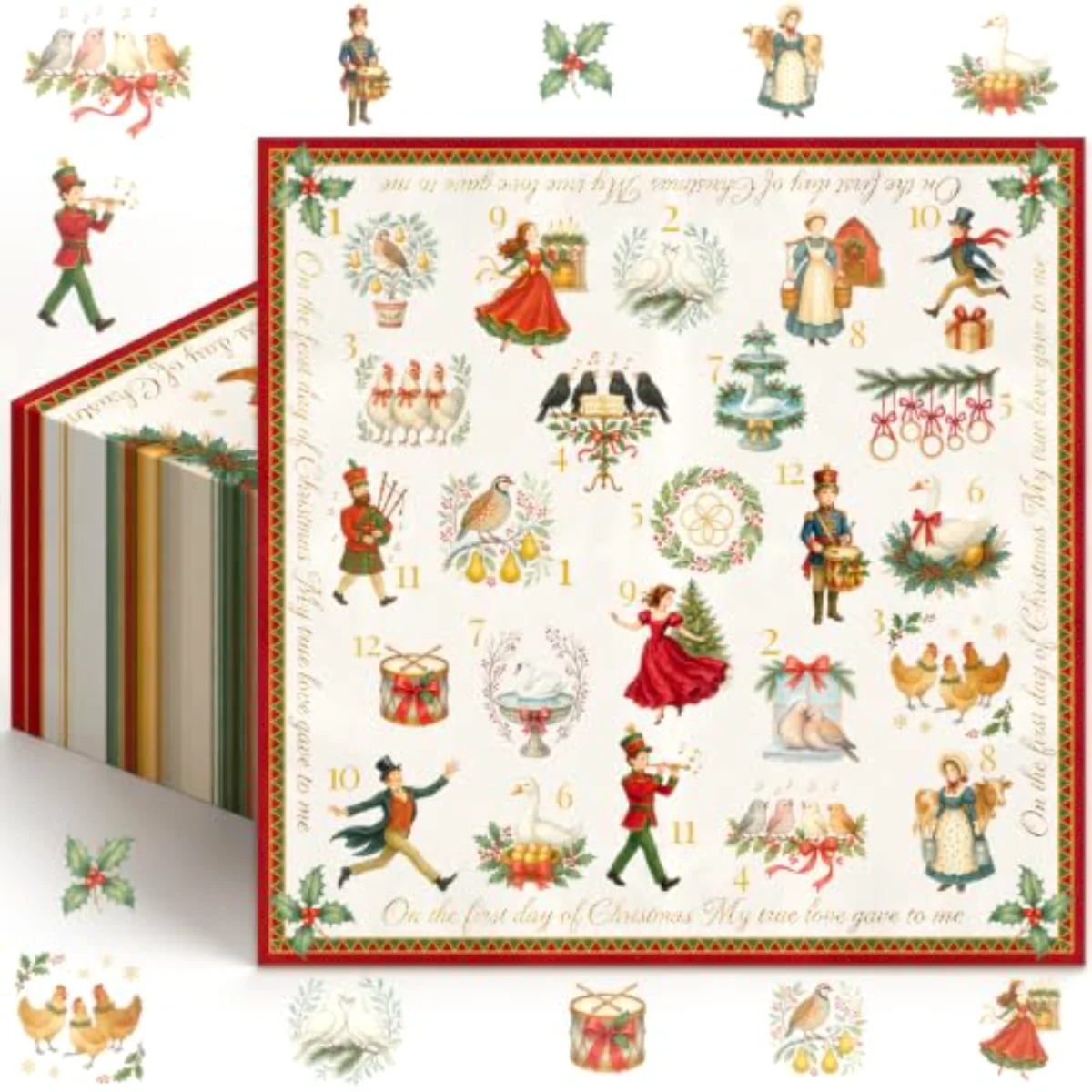 50 Pcs Christmas Luncheon Napkins