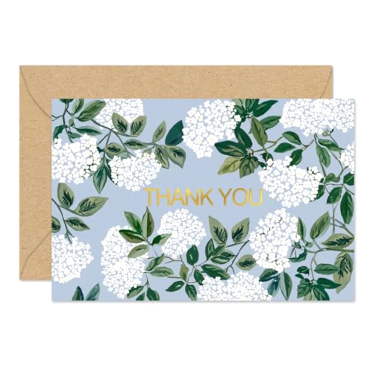 50 Pcs Hydrangea Thank You Cards Greeting Cards with Envelopes Stickers