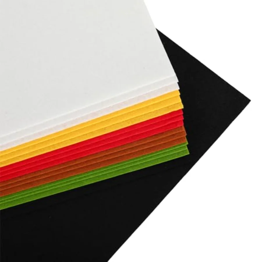 18Pcs Christmas Felt Fabric Sheets Red Green Assorted Soft Thick Craft, view 4