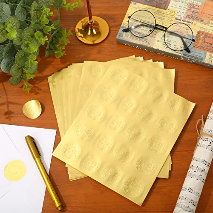 500 Pcs 2026 Graduation Cap Foil Seal Sticker Embossed Gold Self Adhesive, view 4