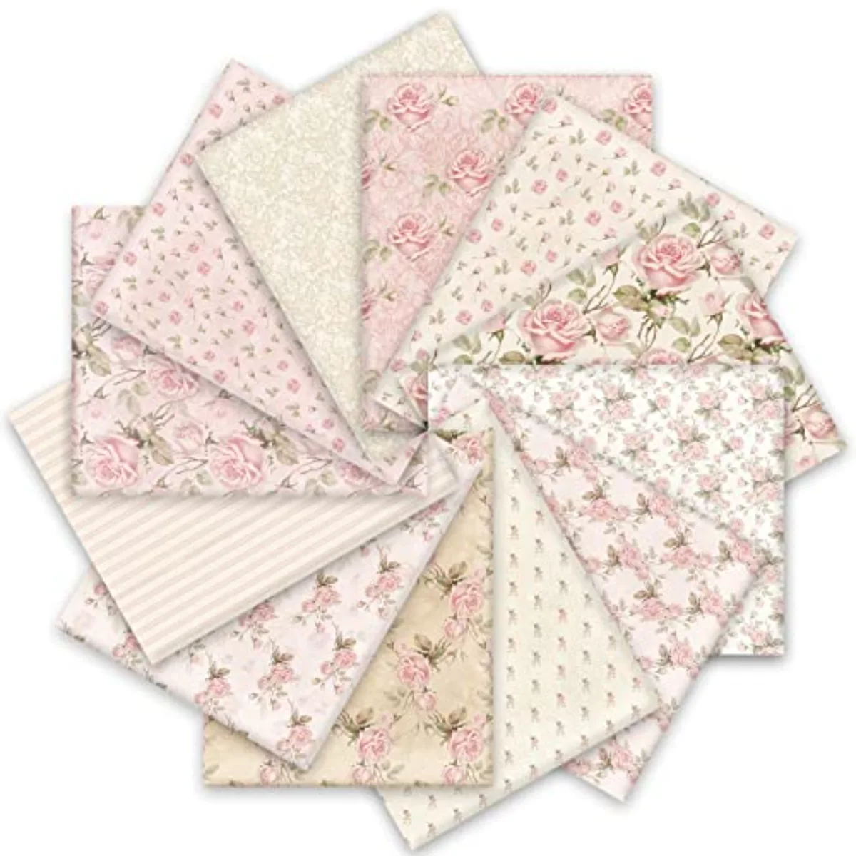 12Pcs Spring Cotton Fabric Bundles 18 x 22 (3XX1)