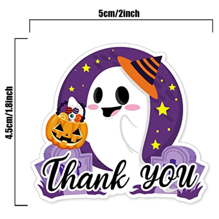 225Pcs Halloween Stickers Funny Small Business Thank You Sticker Cute, view 2