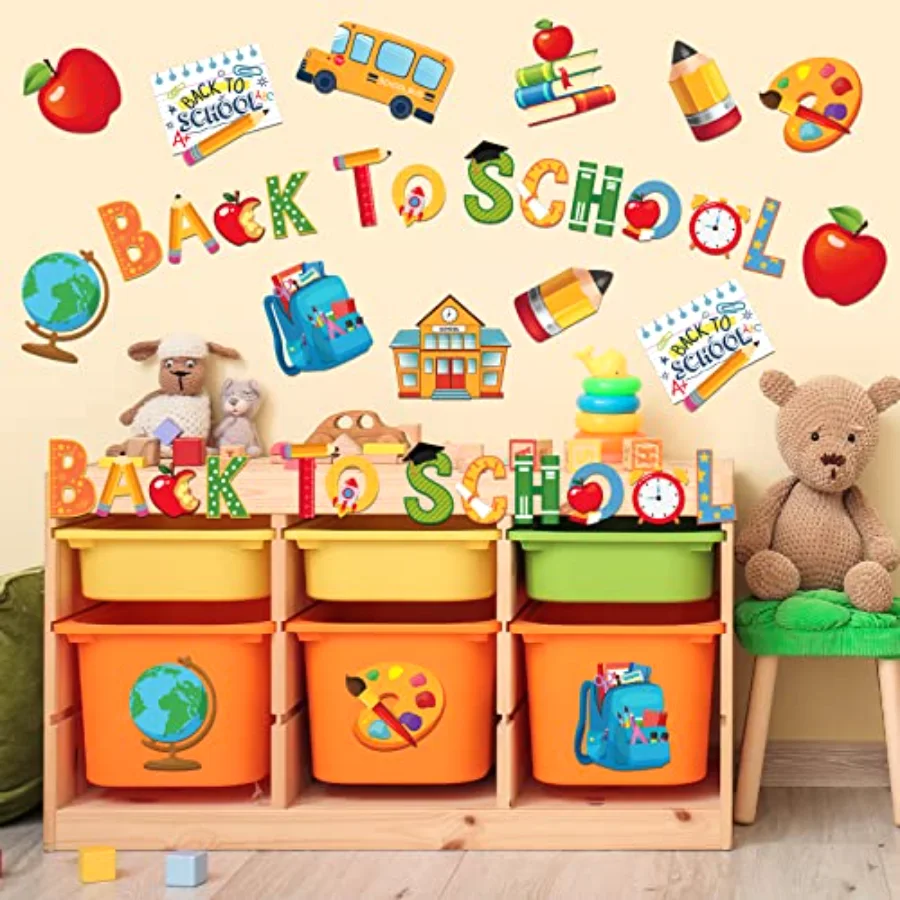 51Pcs Back to School Cutouts Pencil Assorted Designs Bulletin Board, view 3