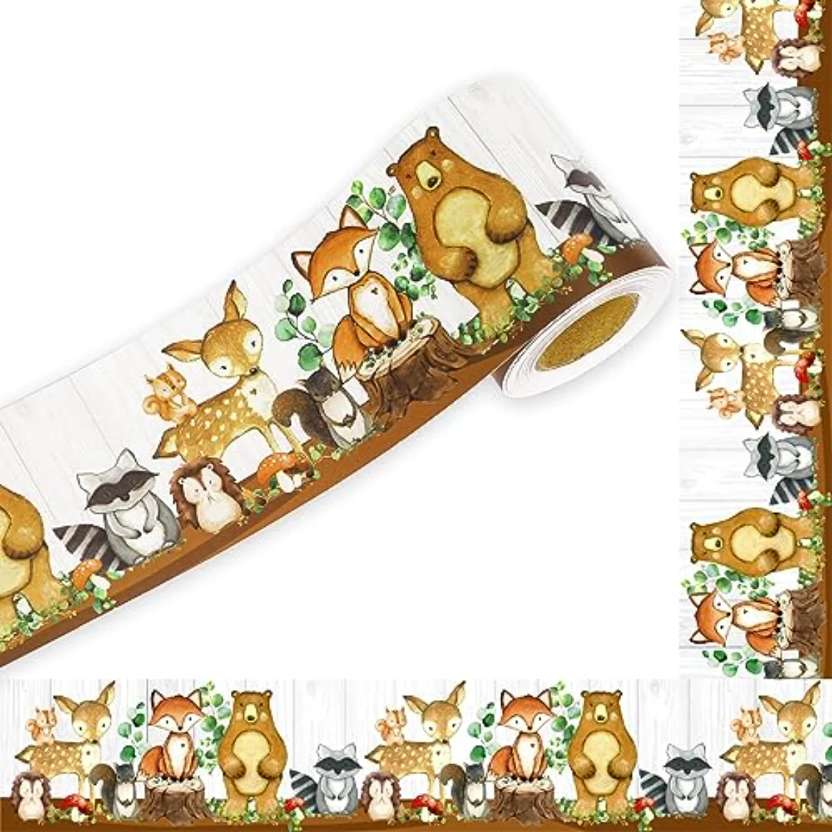 32.8 Ft Woodland Creatures Bulletin Board Borders Woodland Animals Die-Cut