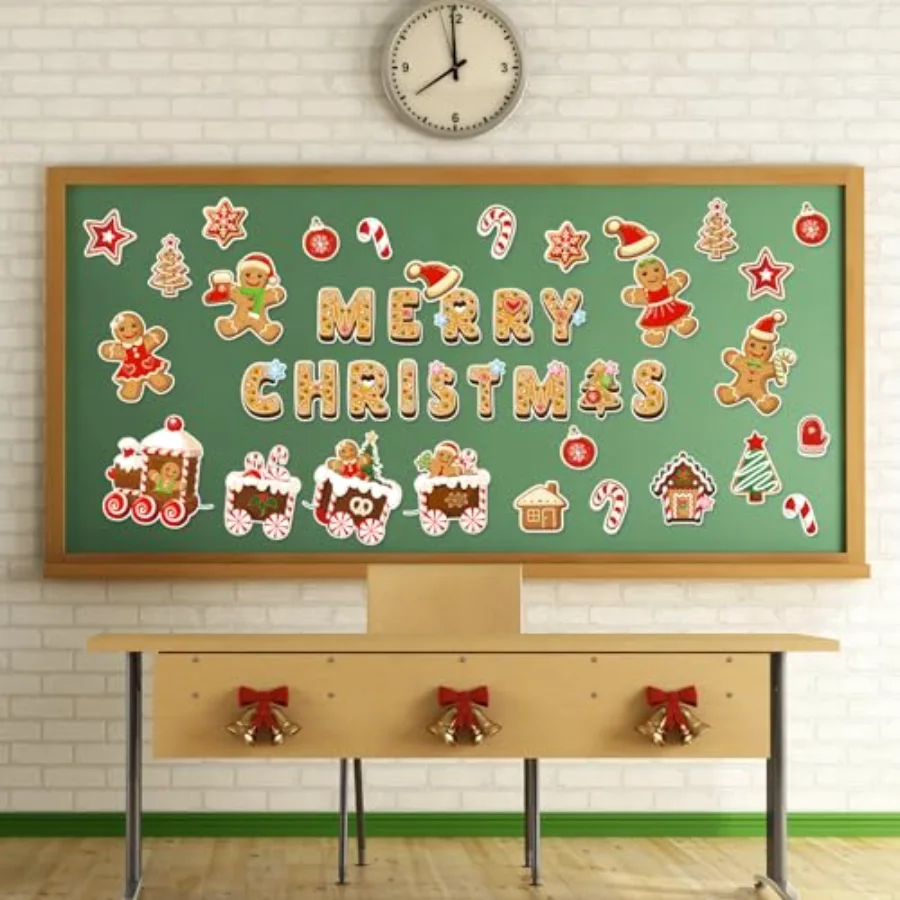 Christmas Gingerbread Cutouts Merry Christmas Bulletin Board Decorations, view 3