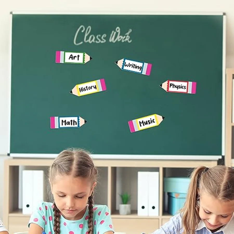 40 Pack Magnetic Dry Erase Labels 4 Colors Pencil Shaped Writable Tag, view 4