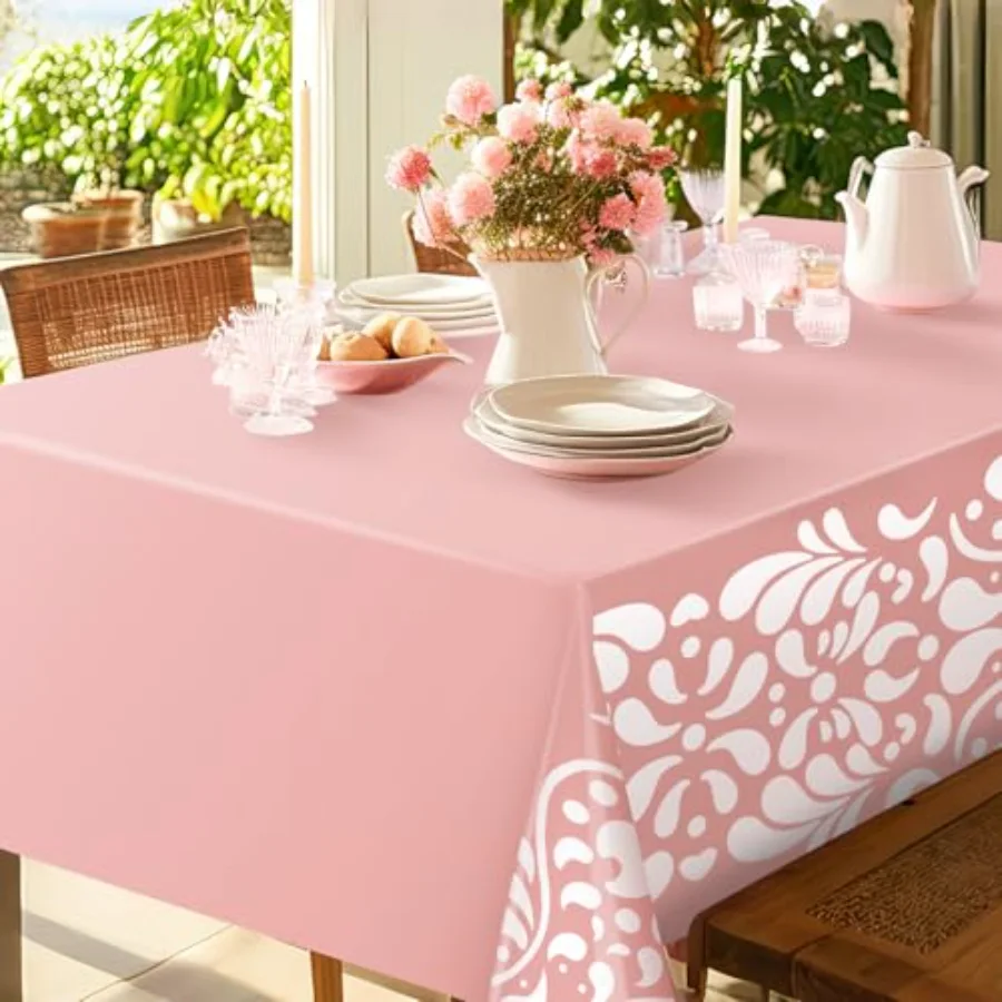 6 Pcs Cielito Lindo Party Plastic Tablecloth Pink Platos De Barro, view 4