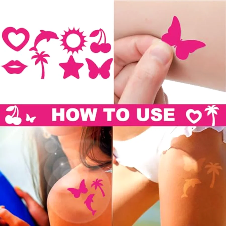 240 Pcs Tanning Sunbathing Stickers Tanning Decals, view 3