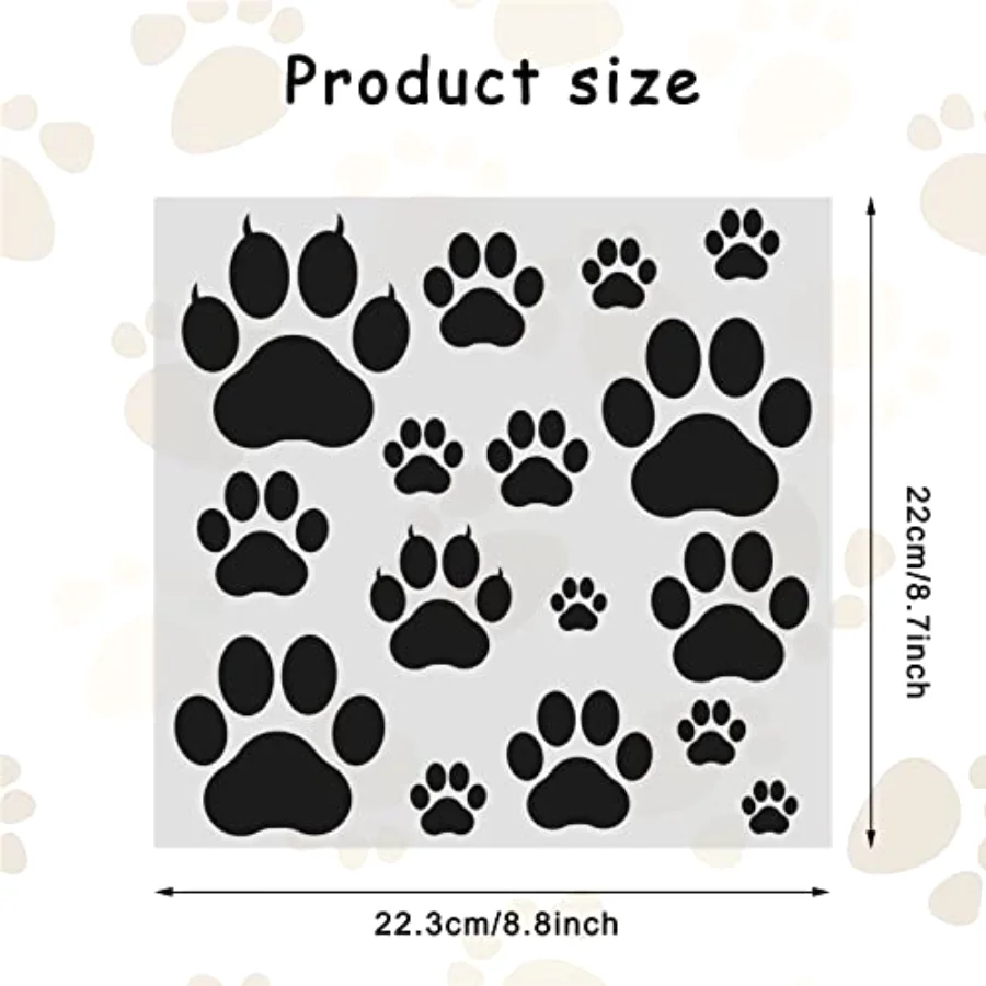 4 Sheet Dog Paw Iron On Transfers Patches Black White Pet Paw Heat, view 2