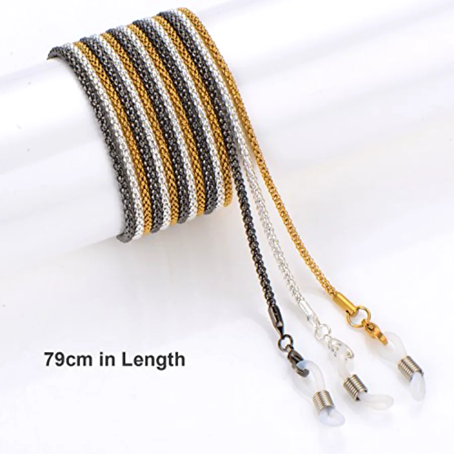 3 Pieces Eyeglasses Chain Sunglass Neck Strap Holder with 6 Pcs Adjustable, view 2