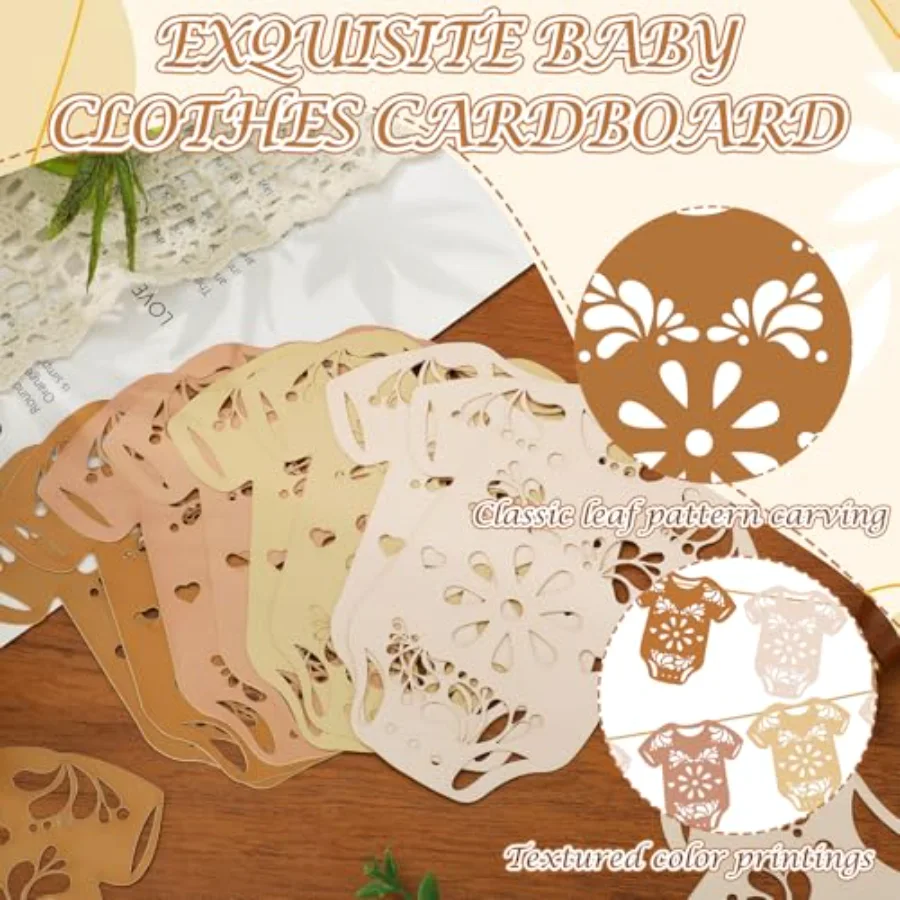 Cielito Lindo Baby Shower Banner Terracotta Papel Picado Babysuit Hanging, view 3